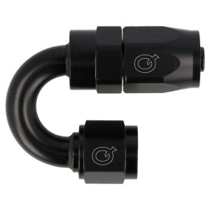Hose end 180° black