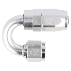Hose end 180° silver