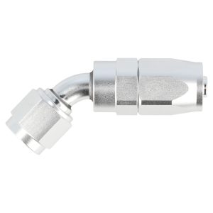 Hose end 45° silver