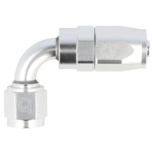 Hose end 90° silver